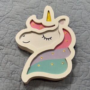 Kohl's Unicorn Wall Decor with Pink and Green Accents